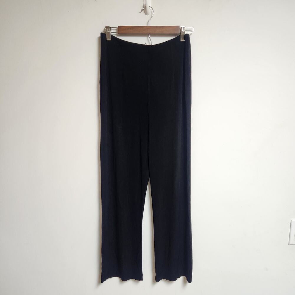 Vtg Chicos Travelers Pants Sz 1 Womens 8-10 Pull On Slinky Stretch Pleated Front